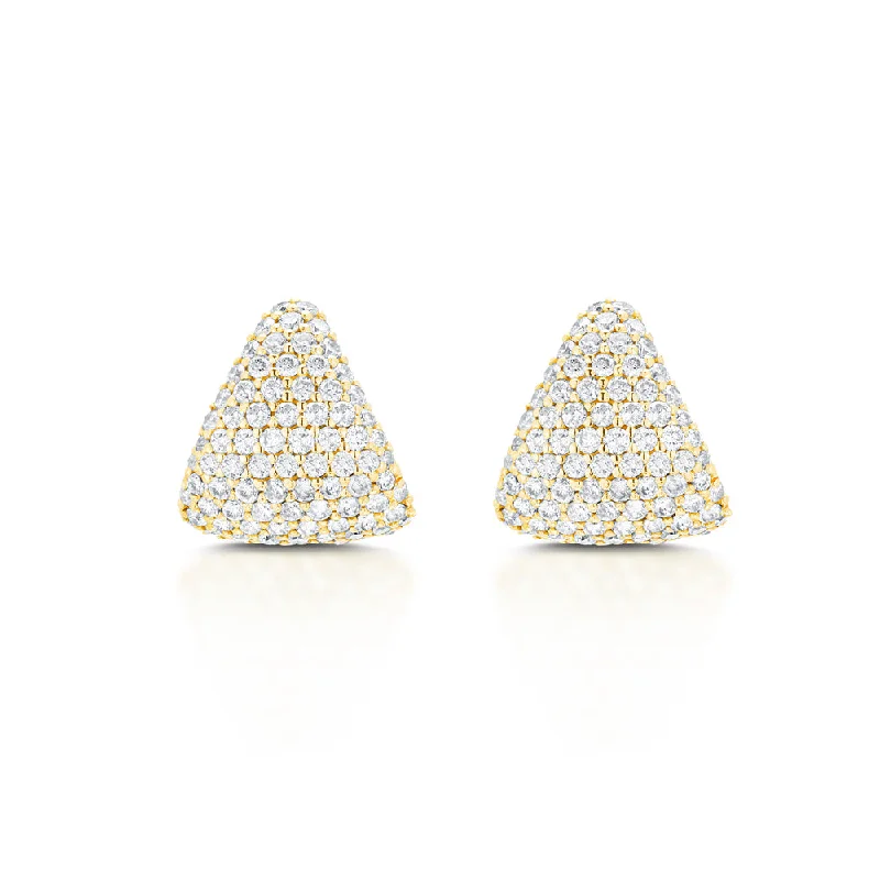 luxury diamond earrings for women -Diamond Earring Cup