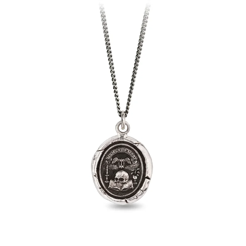 layered necklaces for women -Memento Mori Talisman