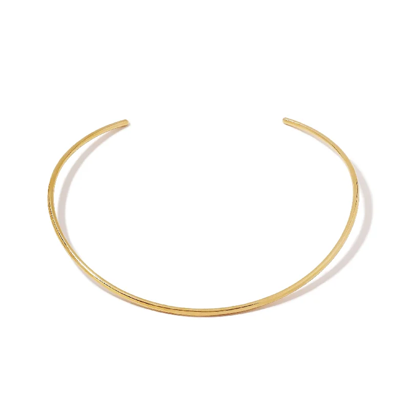 fashion necklaces for women -Timeless Gold Torque Necklace