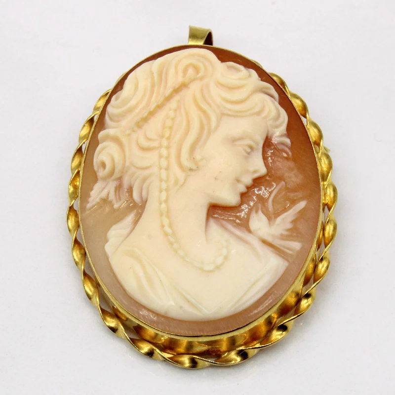 Sea Shell Cameo Pendant & Brooch | 15.00ct |