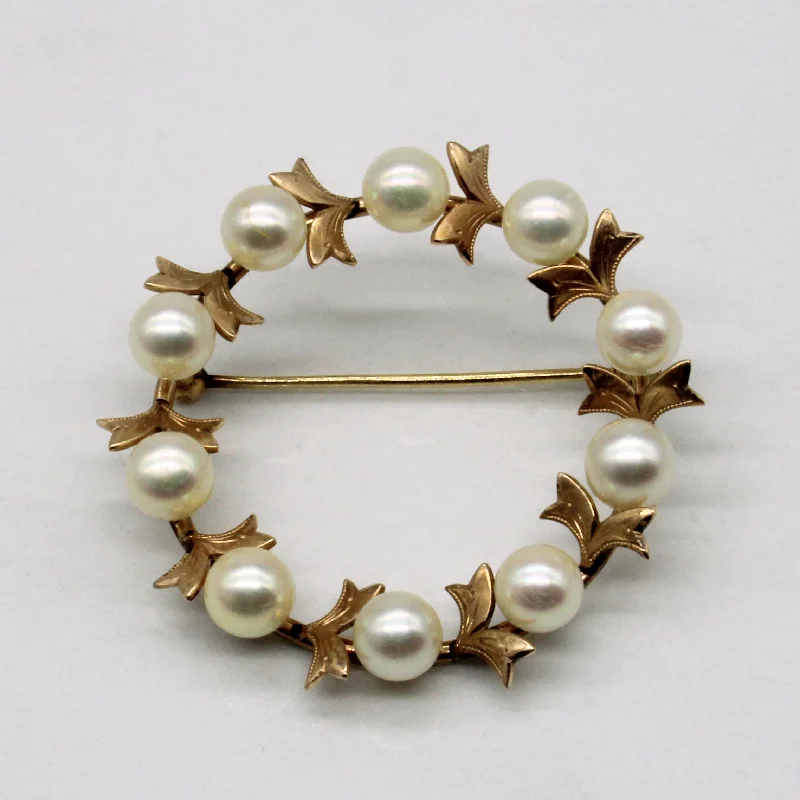 Pearl Wreath Brooch