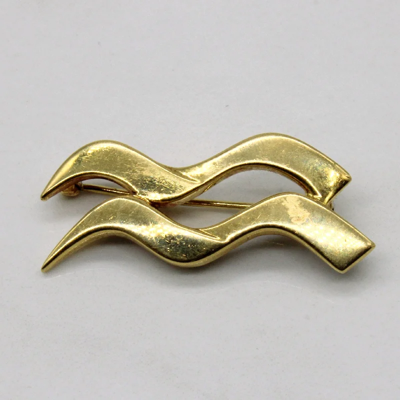 Tiffany & Co' Paloma Picasso Double Wave 18k Brooch