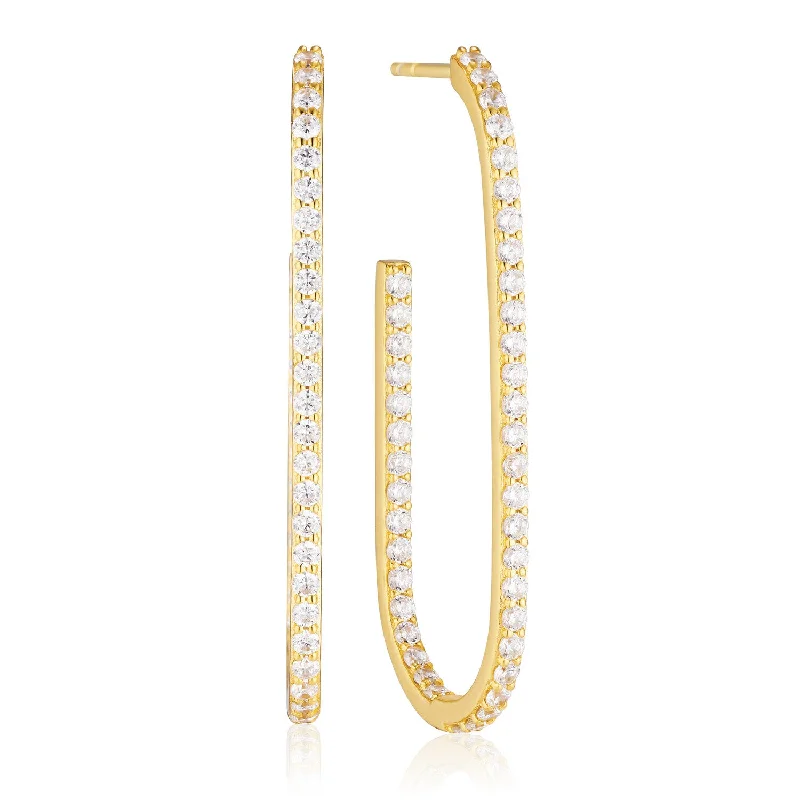 hoop earrings with diamonds -Earrings Capizzi X-grande