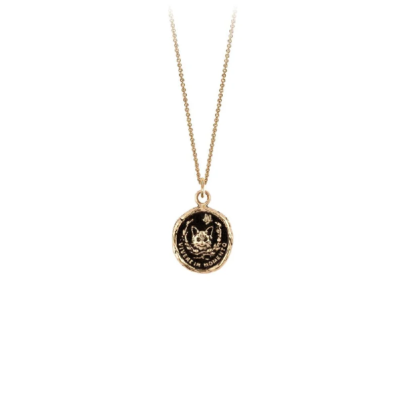 gemstone necklaces for women -14k Gold Live in the Moment Talisman