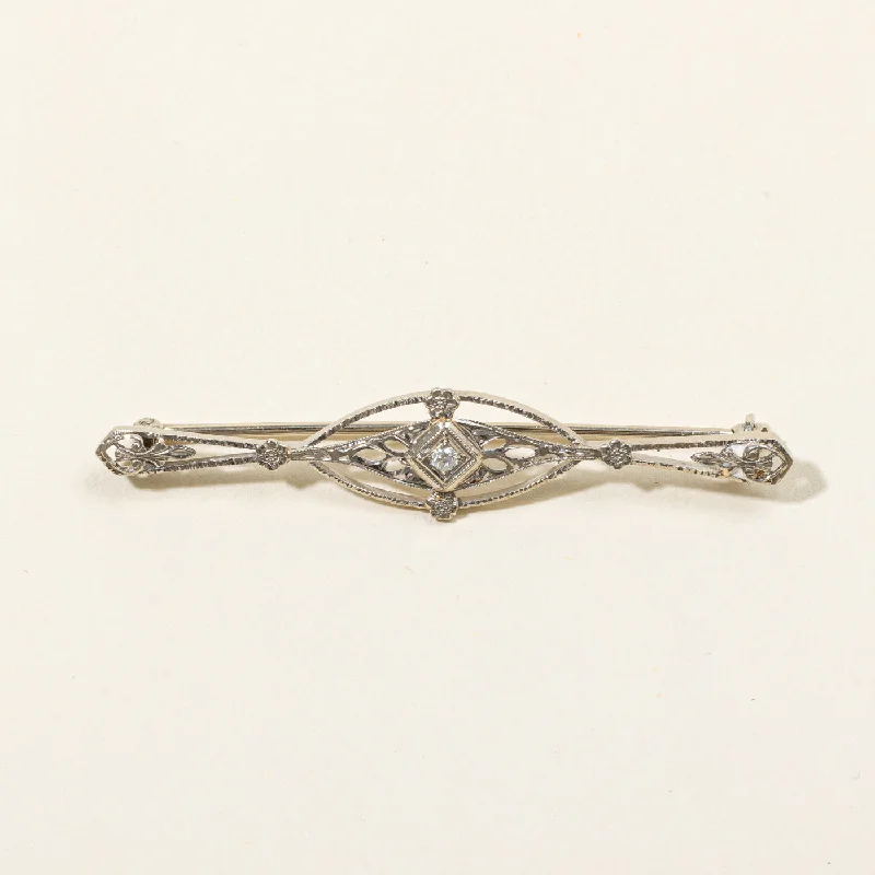 Old European Cut Diamond Brooch | 0.028ct |