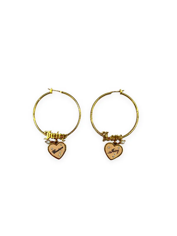 adjustable earrings for women -Earrings Hoop By Juicy Couture