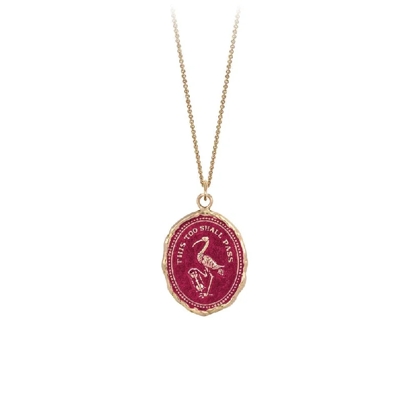 anniversary necklaces for women -14k Gold This Too Shall Pass Talisman - True Colors