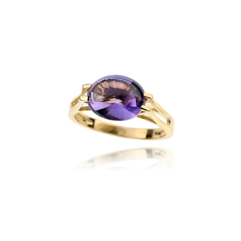 anniversary rings for women -Ring with Amethyst Centre Stone