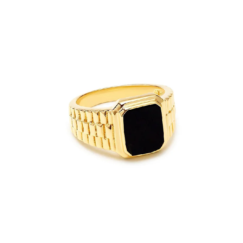 stackable rings for women -THE ONYX VALINE RING