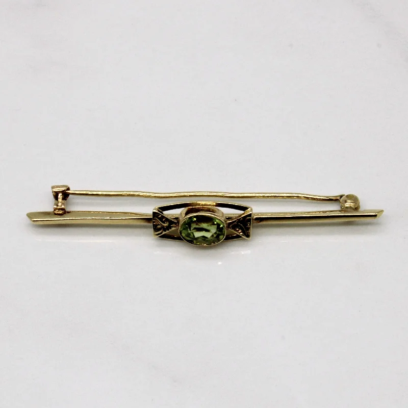 14K Peridot Brooch | 0.53ct |