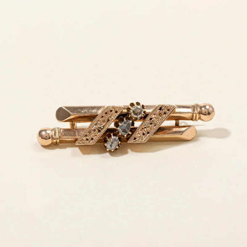 Rose Cut Diamond Brooch | 0.60ctw |