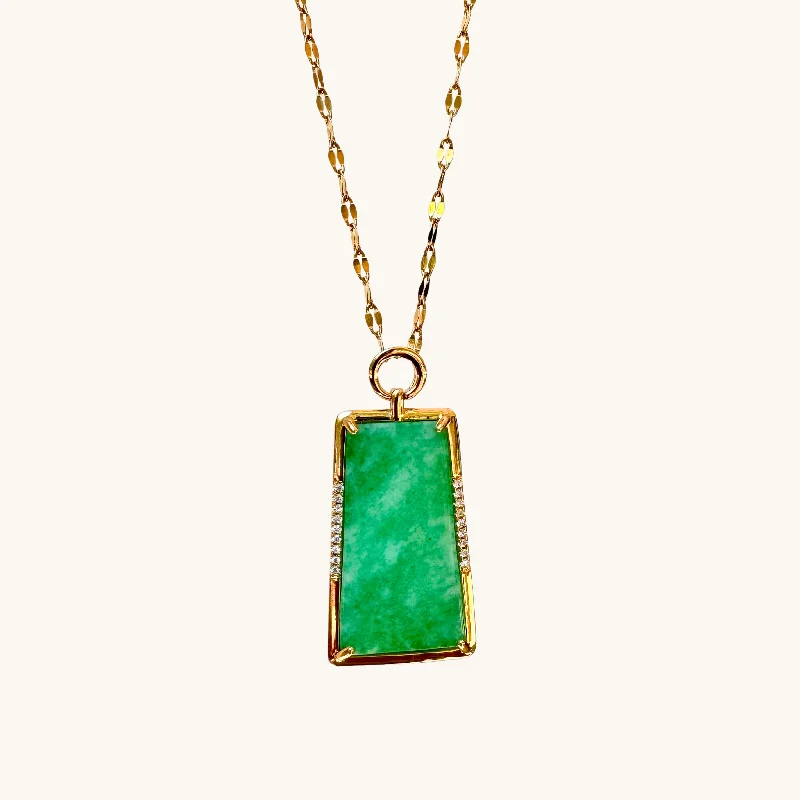 luxury chain necklaces for women -Jade Statement Necklace