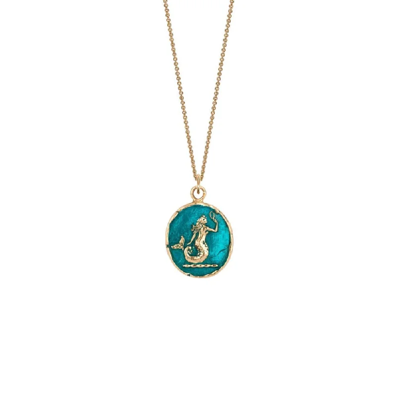 luxury chain necklaces for women -14k Gold Mermaid Talisman - True Colors