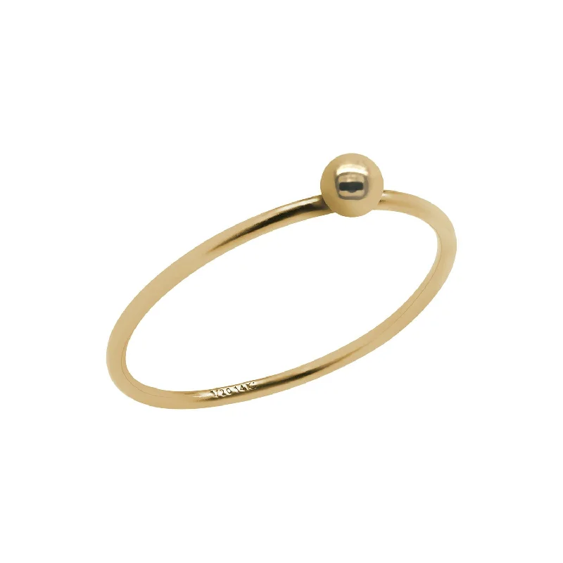 simple gold rings for women -Golden Sole Ball Ring