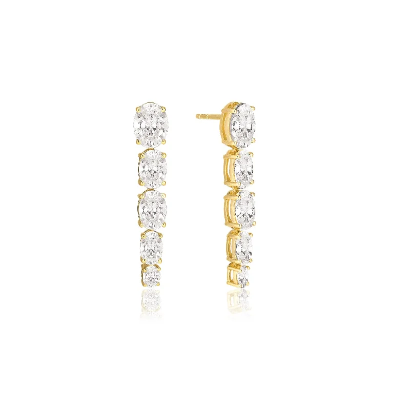 modern hoop earrings for women -Earrings Ellisse Lungo Cinque