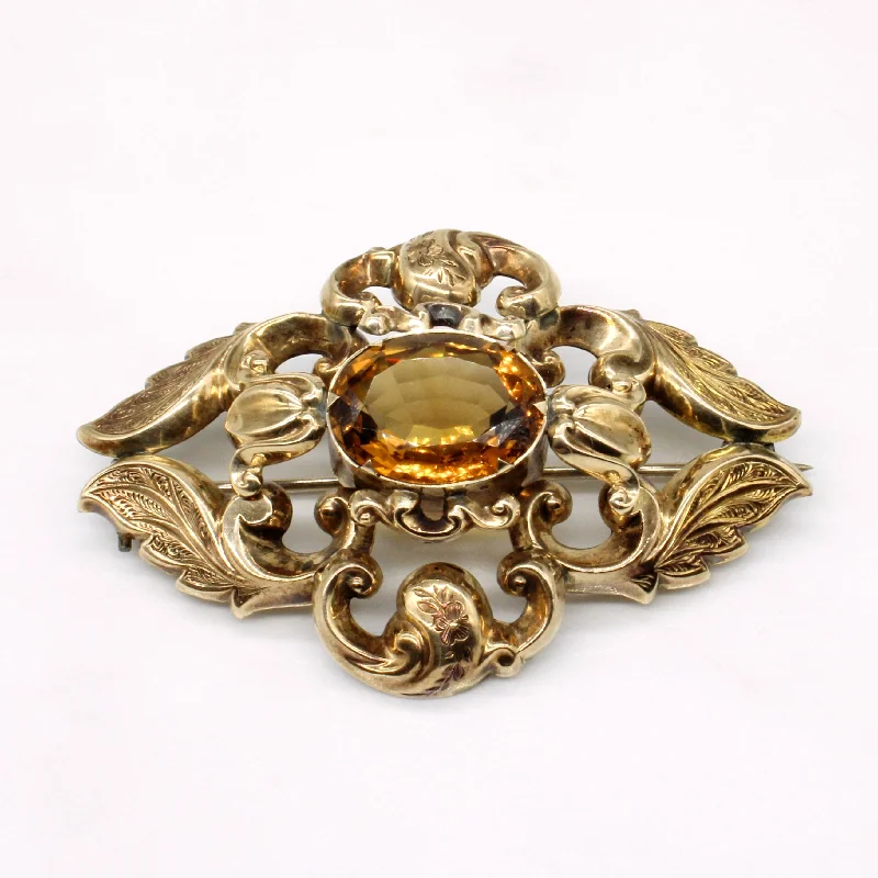 Large Citrine Brooch & Pendant | 7.65ct |