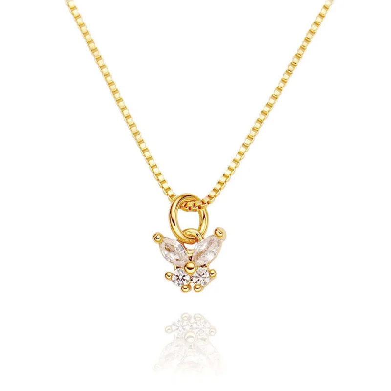 stunning necklaces for women -Mini Butterfly Necklace