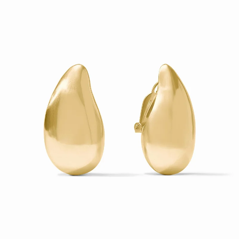 bridal hoop earrings for women -Wave Clip