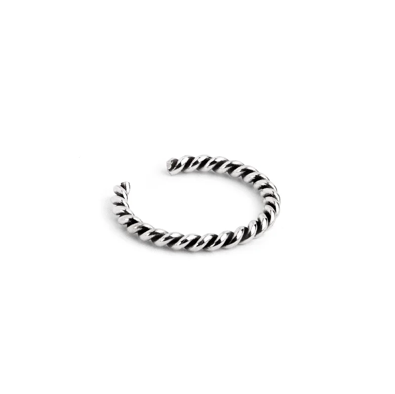 big statement rings -Zambia Rope Silver Ring