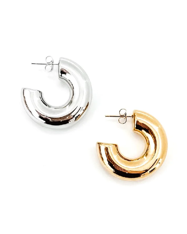 stylish pearl earrings for women -Eldon Hoop Earrings || Choose Color