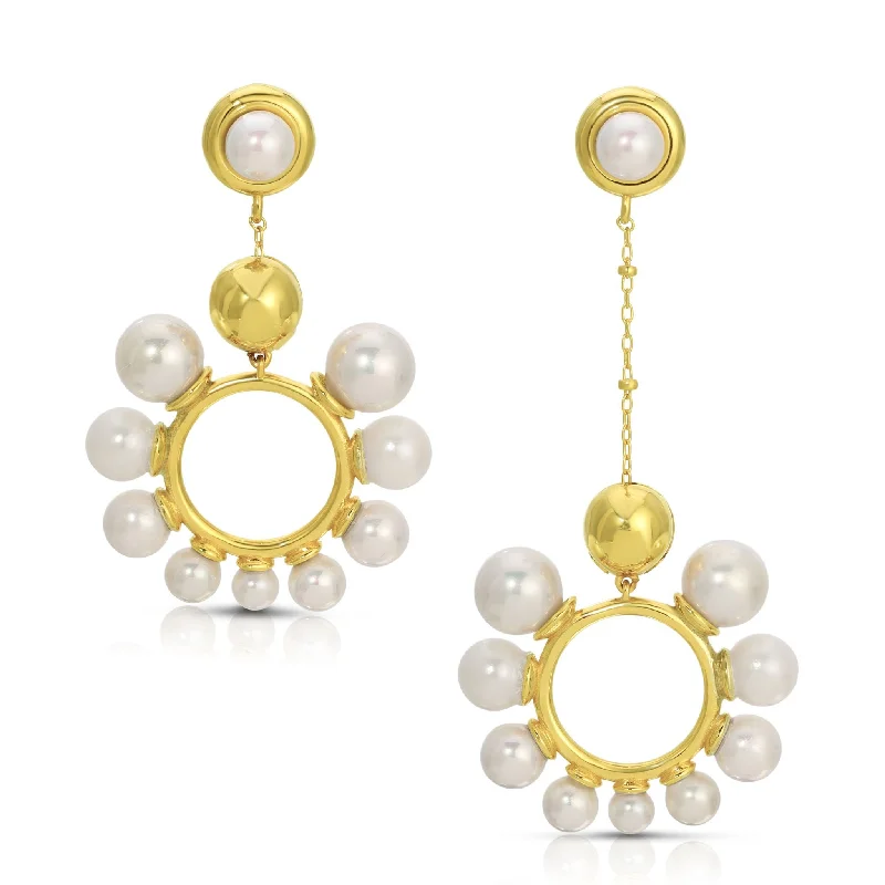 vintage drop earrings for women -Bubble Hoop Earrings