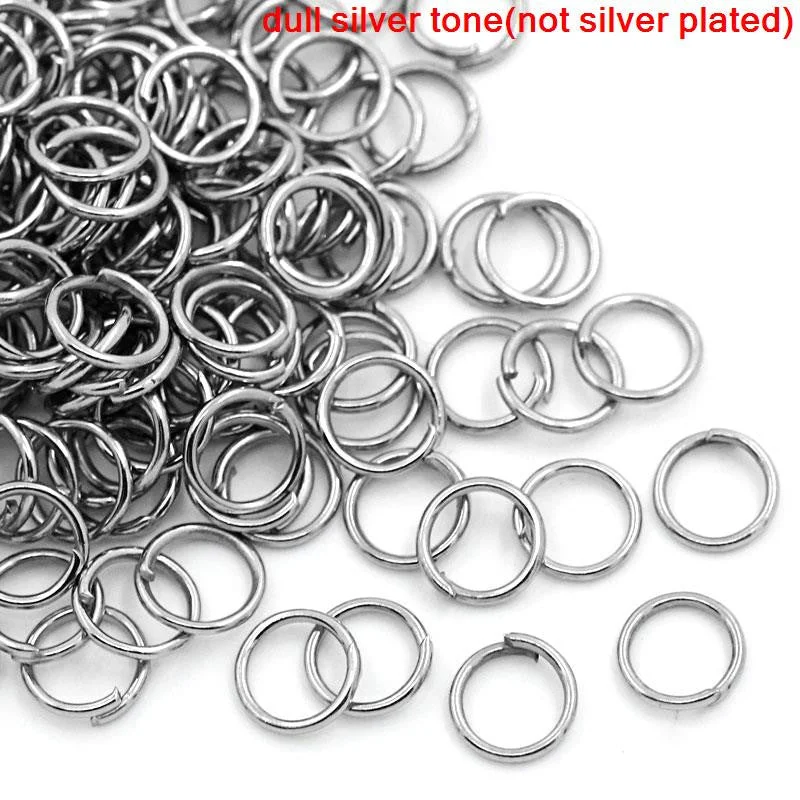 twisted rings for women -Sexy Sparkles 1000 Pcs Dull Silver Tone Open Jump Rings 6x0.7mm