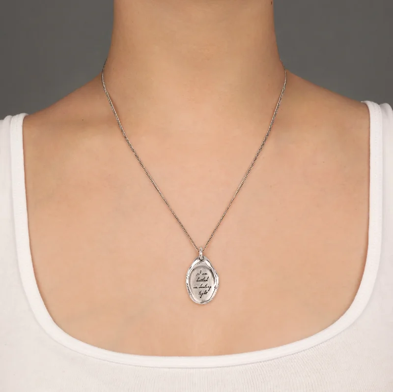 custom name necklaces for women -Today I Will Be Fearless Affirmation Talisman