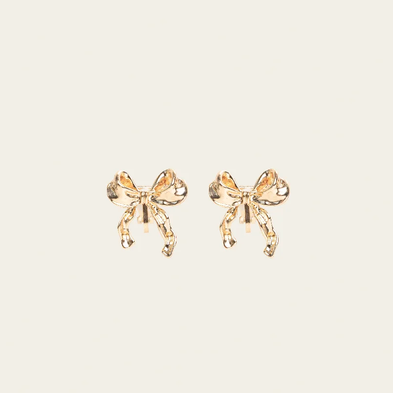 gemstone stud earrings for women -Charlie Clip On Earrings in Gold