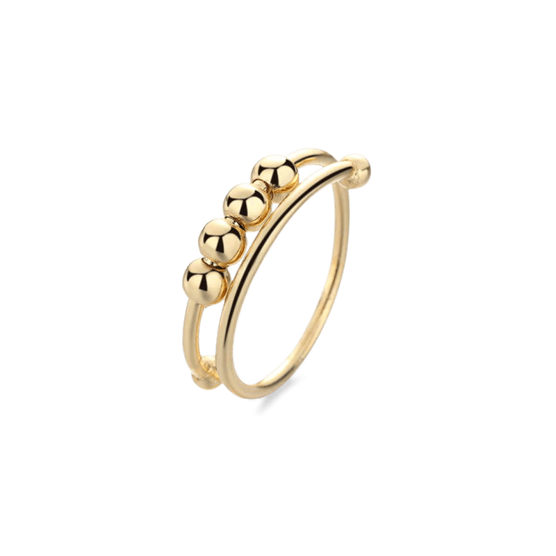 vintage wedding rings -18K Gold Plated Beaded Ring