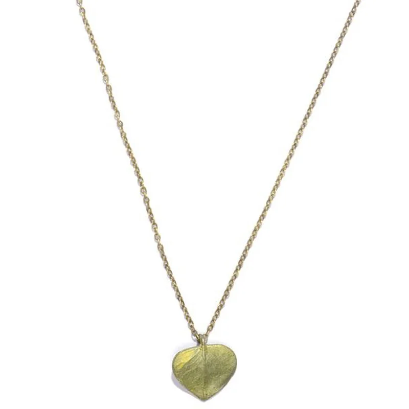 vintage gold necklaces for women -Eucalyptus Leaf Necklace