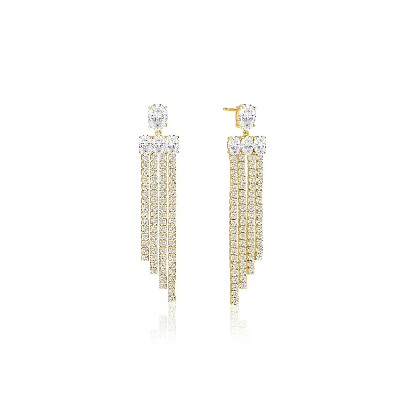 stylish gemstone earrings for women -Earrings Ellisse Lungo Exclusive Piccolo