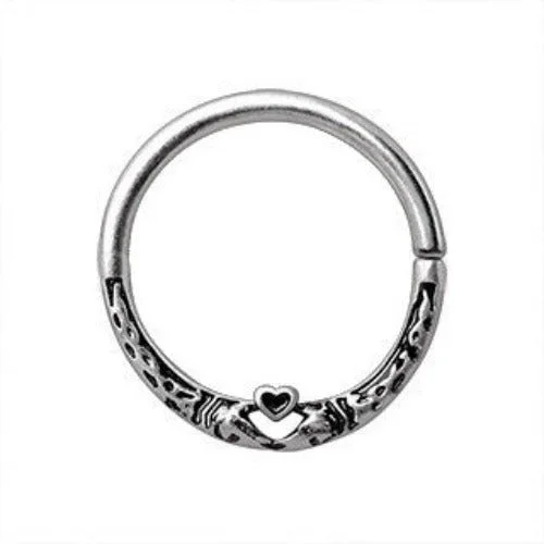 diamond rings for brides -316L Stainless Steel Snake Heart Seamless Ring