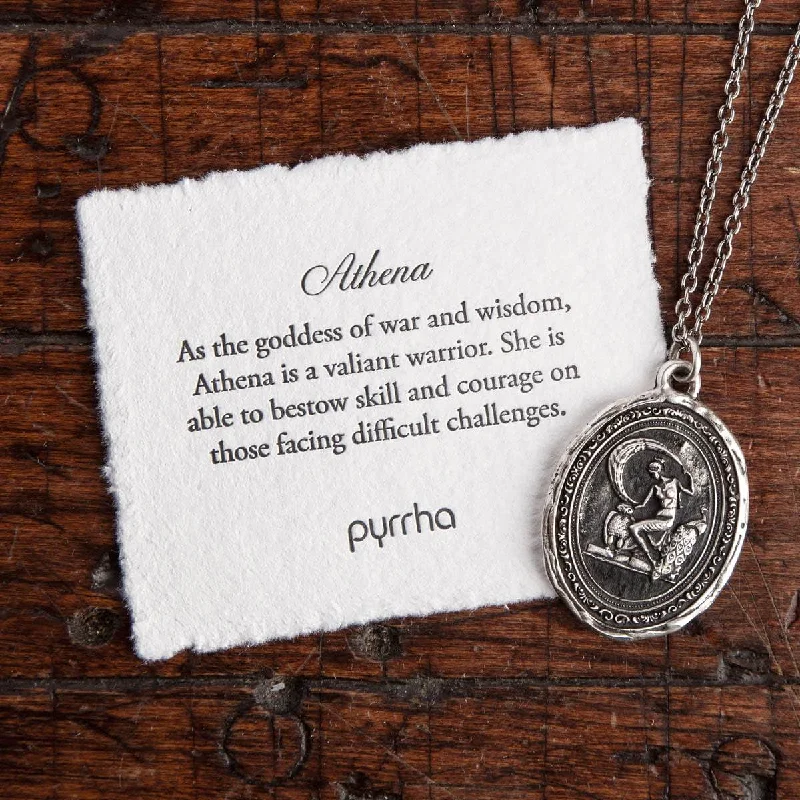 silver chain necklaces for women -Athena Goddess Talisman