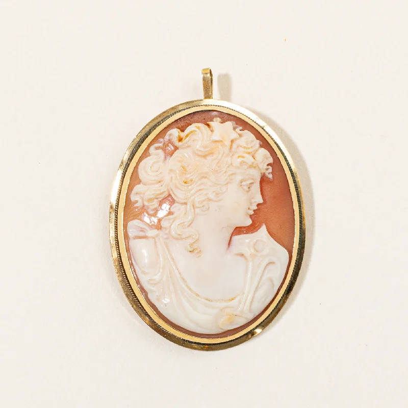 Sea Shell Cameo Modified Brooch & Pendant | 12.00ct |