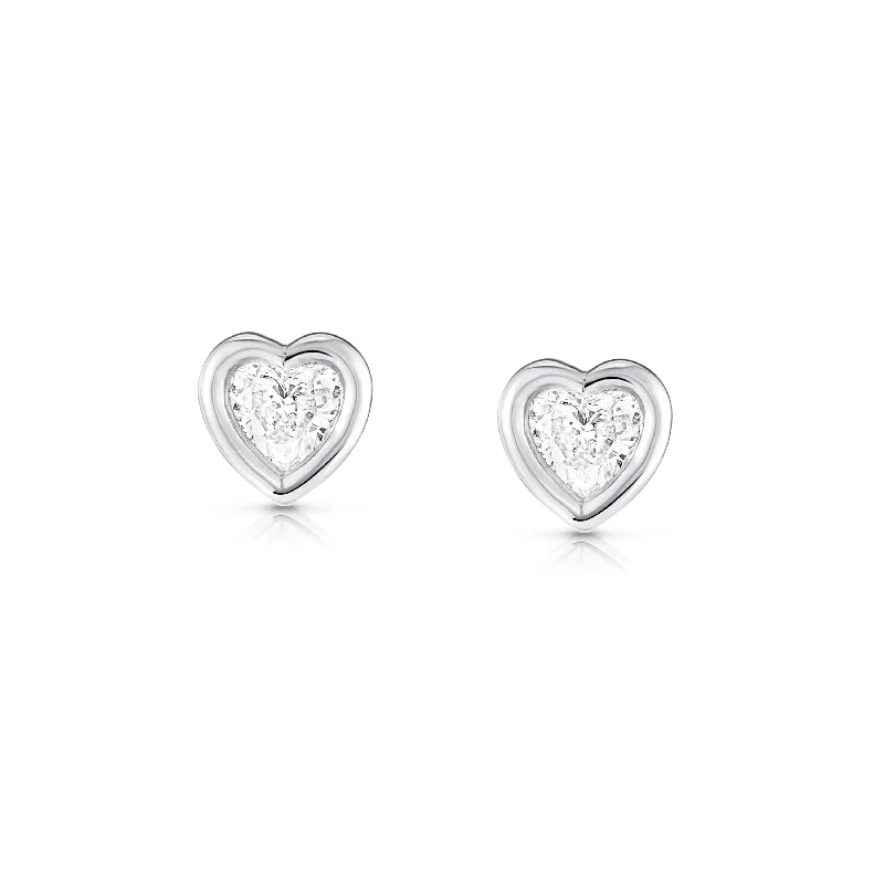 trendy statement earrings for women -0.25ct Diamond Amor Studs