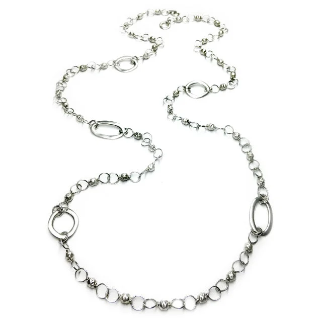 sterling silver necklaces for women -Ovalette Loop Necklace