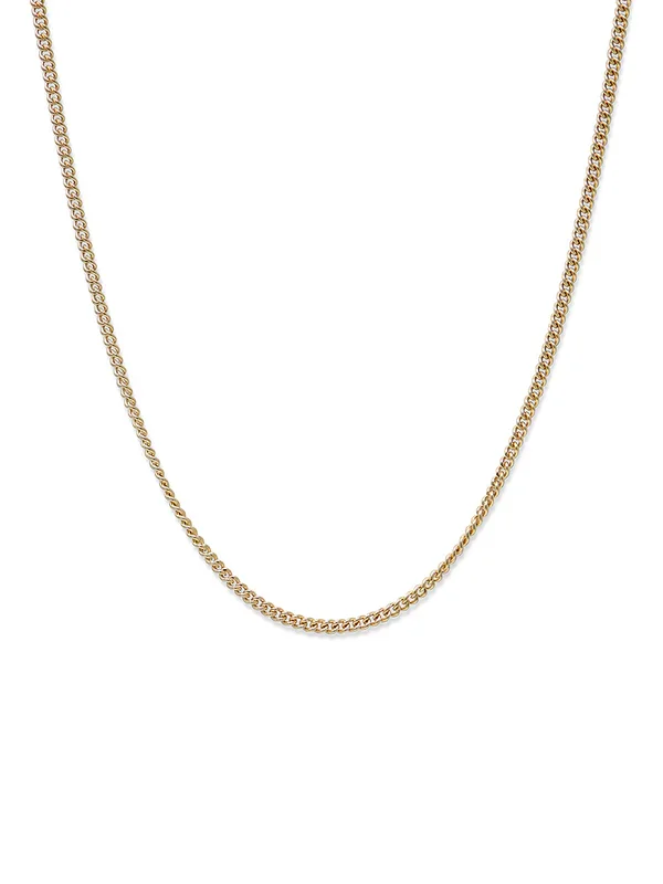 sparkling diamond necklaces for women -Gold Cuban Chain