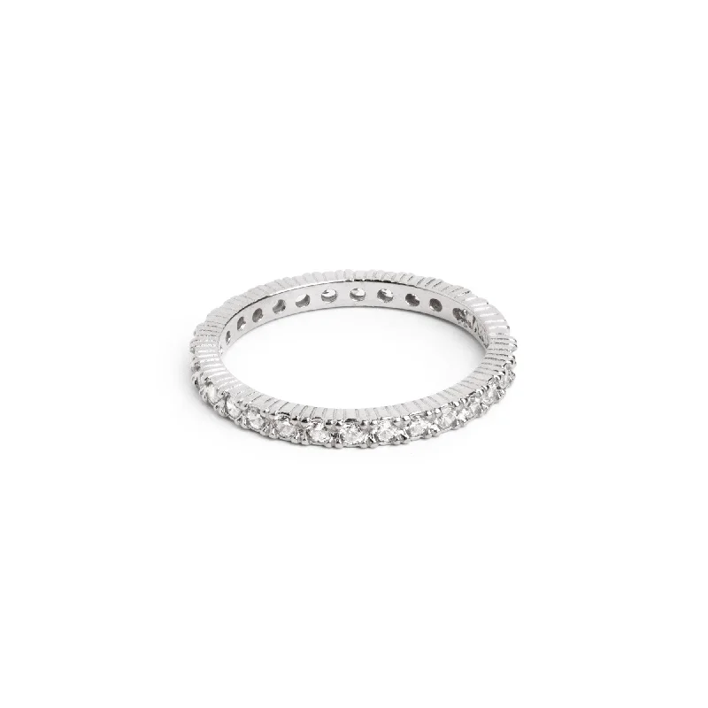 gold wedding bands for women -Riviere Ring