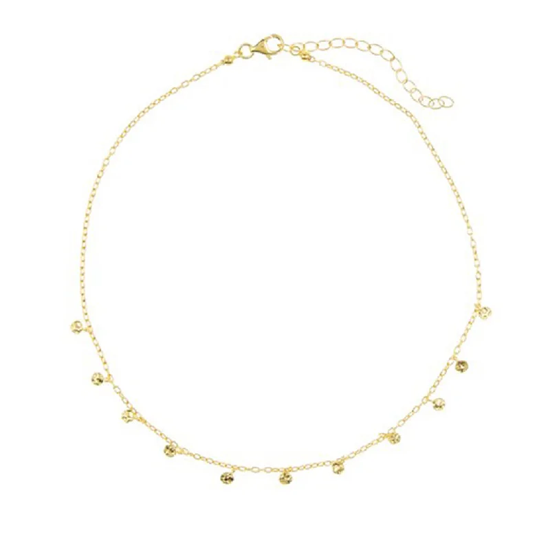 crystal necklaces for women -14k Gold Plated Confetti Choker Necklace