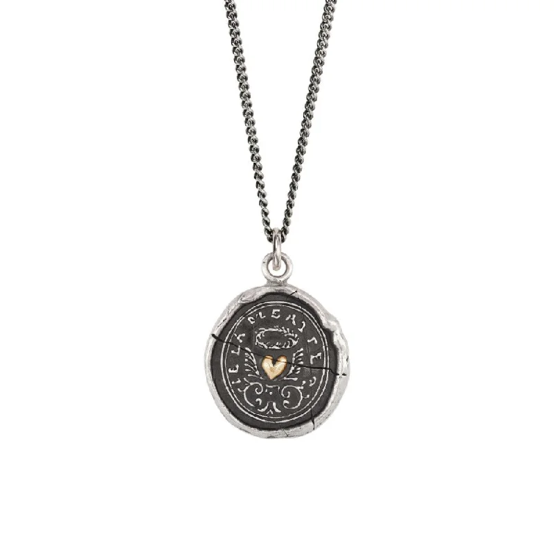 bold necklaces for women -True Self 14k Gold on Silver Talisman