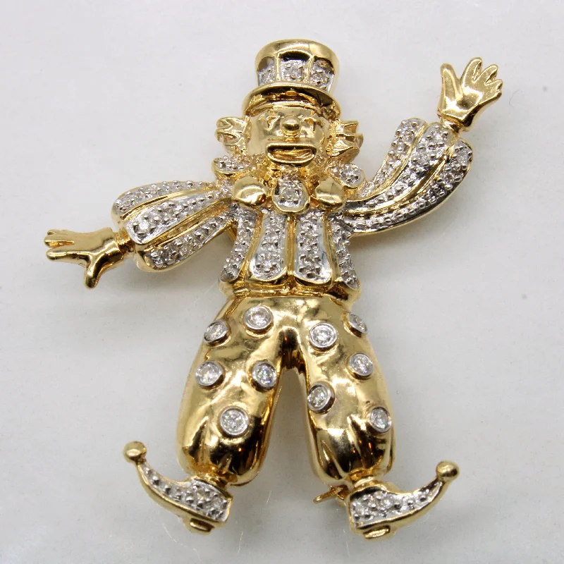 Diamond Clown Brooch | 0.13ctw |