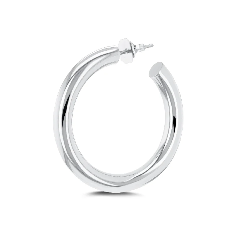 modern hoop earrings for women -3cm Tube Hoops