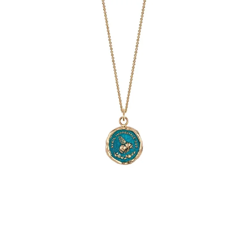 minimalistic silver necklaces for women -14k Gold Nothing is Impossible Talisman - True Colors