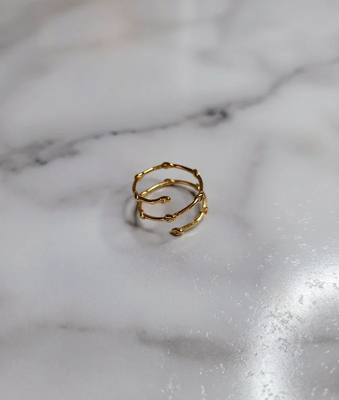 simple gold rings for women -Knots of Freedom Ring Gold