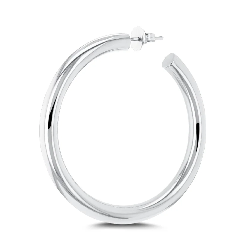 hoop earrings for women -4cm Tube Hoops