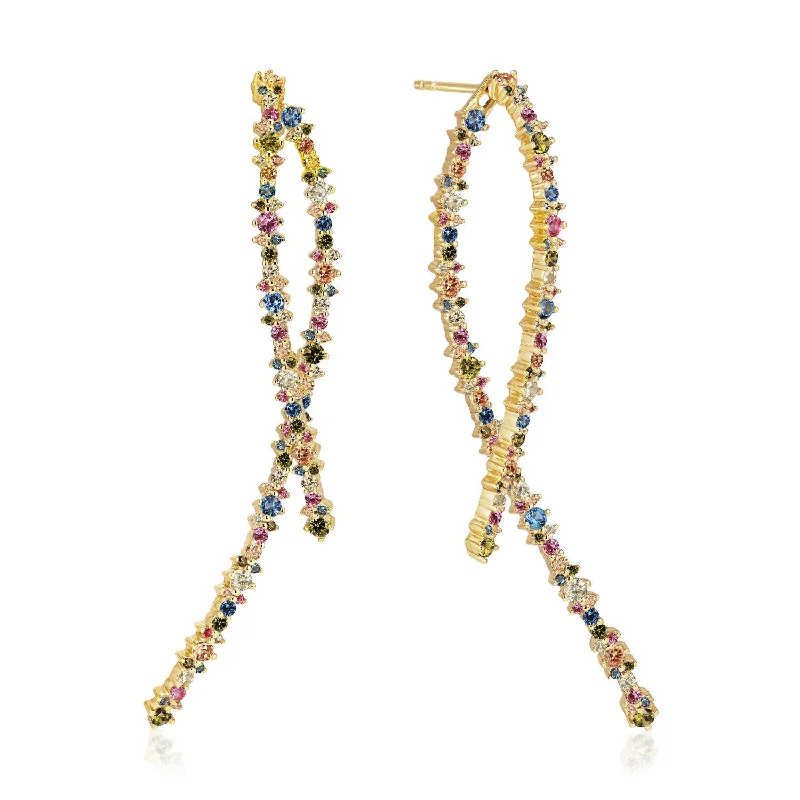 luxury gemstone earrings for women -Earrings Livigno Lungo