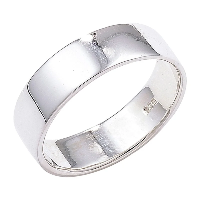 classic wedding rings for women -Thick Gent's Ring - Sterling Silver