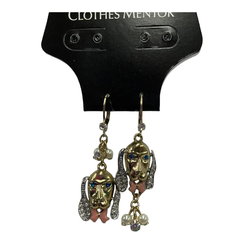 vintage drop earrings for women -Earrings Dangle/drop By Betsey Johnson