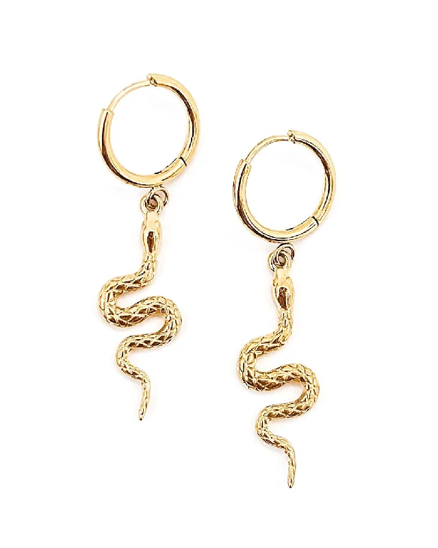 luxury earrings for women -Emilla Snake Earrings