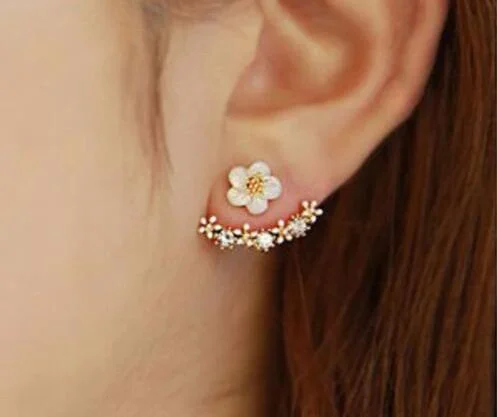 custom name earrings for women -Fashion Jewelry Cute Cherry Blossoms Earrings